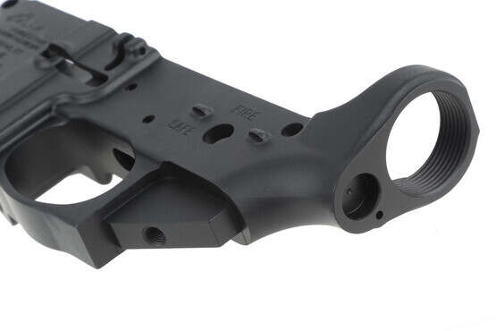 This Mil-Spec AR stripped lower from Anderson Manufacturing features safe and fire markings engraved on the receiver